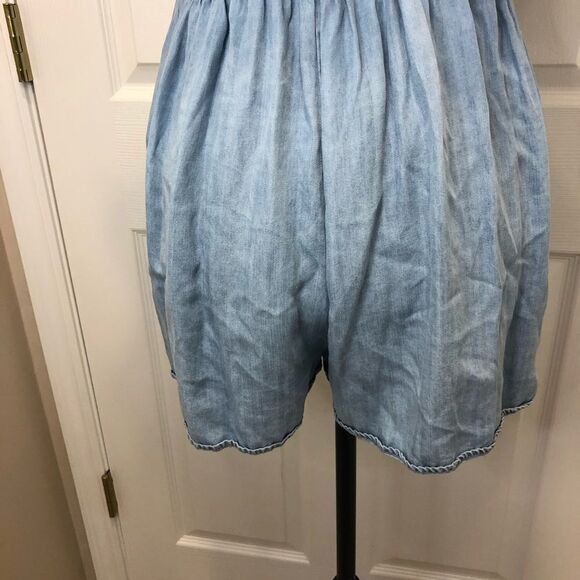 Altar’d State denim ruffle jumper romper - Picture 8 of 10